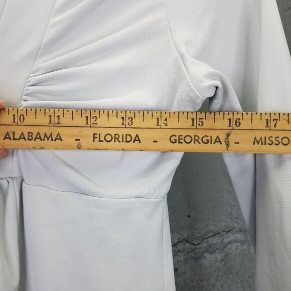 Patagonia Respite Top Women's XS Well Worn Gray Stretch Ruched Front 3/4 Sleeve - Picture 13 of 13